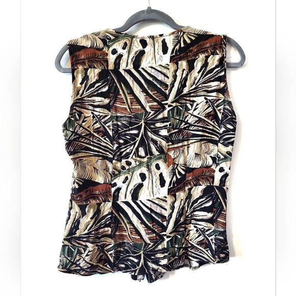 Vintage Patterned Button Down Tank Top - Picture 3 of 4